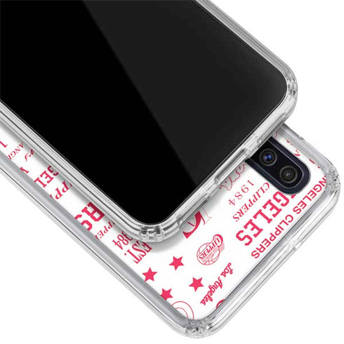 NBA Los Angeles Clippers Blast Logos Galaxy A50 Clear Case